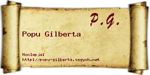 Popu Gilberta névjegykártya